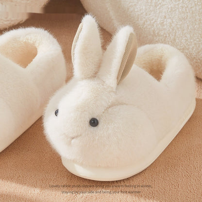 Cute Rabbit Plush Cotton Slippers For Women's Home Use Buy Center