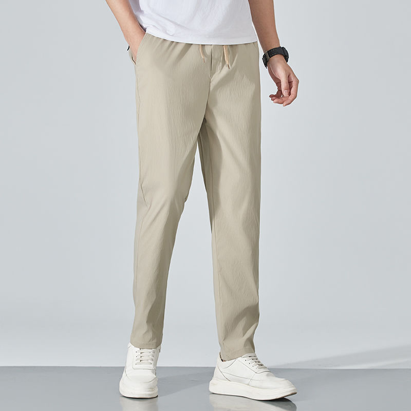 Buy Center Trend-Ice Silk Pants Quick-drying Thin Loose Straight Men