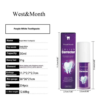 Buy Center Handpicked- Purple Whitening Toothpaste Cleaning Care