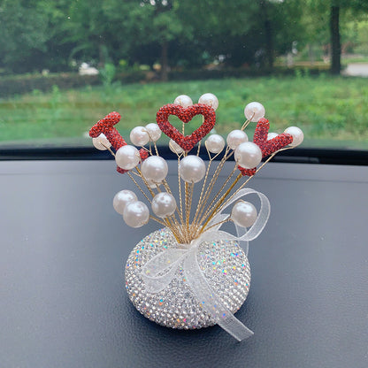 Fresh Arrivals at Buy Center: Innovative Car Decoration Vehicle Center Console Diamond Star Decoration Ornaments Red Heart Y Pearl Starry Sky