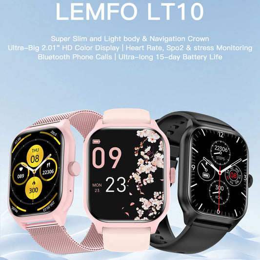 Multifunctional Bluetooth Calling Heart Rate Blood Pressure Sleep Monitoring Sports Health LT10 Smart Watch | Trending products3 | Buy Center