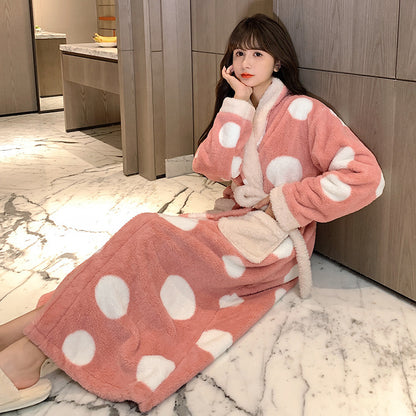 Cute Fleece Lined Padded Warm Keeping Coral Velvet Pajamas Buy Center