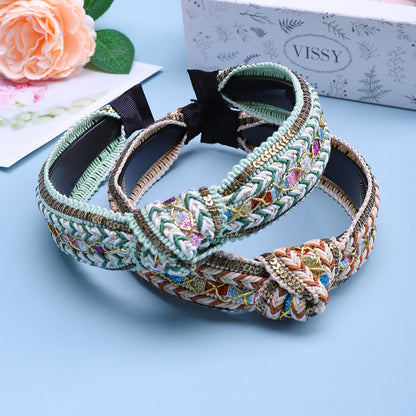 Buy Center Top Rated-Fabric Knotted Hair Accessories Bohemian Woven Headband