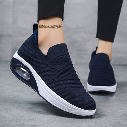 Newly Arrived at Buy Center: Slip-on Shoes Breathable Platform Mesh Surface Flying Woven Casual