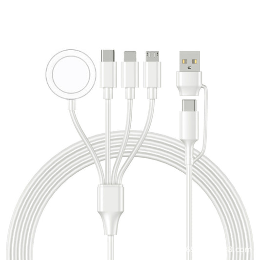 Just Arrived at Buy Center: New USB Transfer TYPE-C Dual-use Mobile Phone Four-in-one Wireless Data Cable USB Connector White