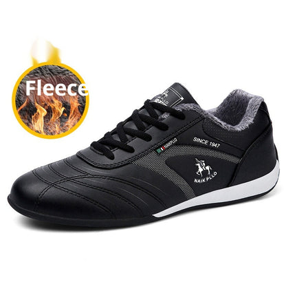 Trending Now at Buy Center: Autumn And Winter Cotton-padded Shoes With Velvet Men's Casual Sneaker Black And Gray