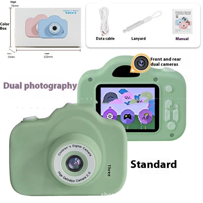 Newly Arrived at Buy Center: A3 Children's Camera Cartoon Digital Camera A3 Puqing Green Dual Camera