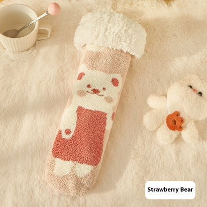 Lamb Fleece Room Socks Children's Tube Socks Buy Center