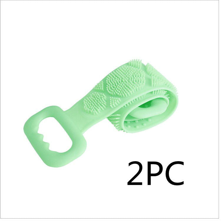 Hot New Items at Buy Center: Bath Towel Silicone Rubbing Back Towel 2PC Green 70cm