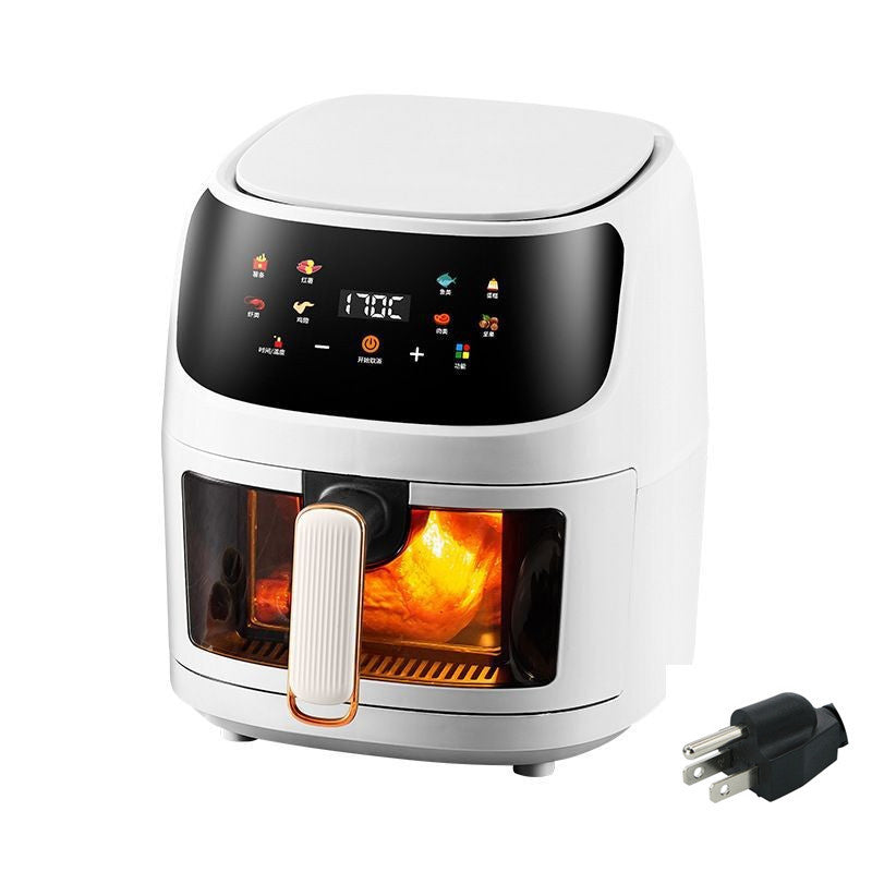 Hot New Arrivals at Buy Center: Home Intelligent Large Capacity Visual Multifunctional Air Fryer 8L Beige 110V US