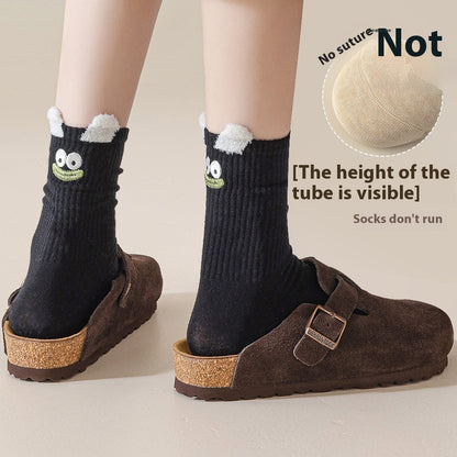 Female Cartoon Sweatshirt Mid Tube Cotton Socks Buy Center