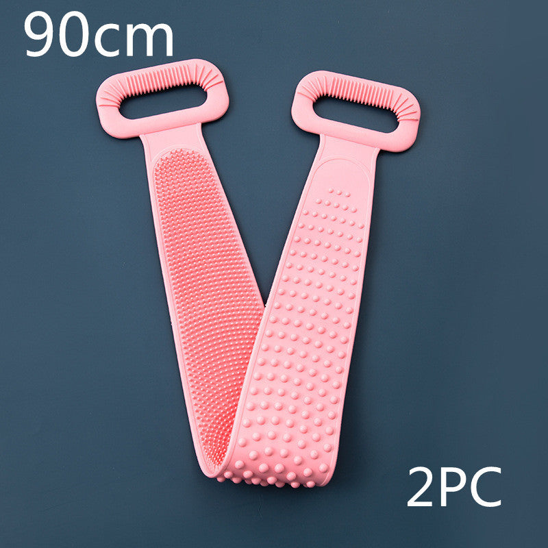 Hot New Items at Buy Center: Bath Towel Silicone Rubbing Back Towel 2PC Pink90cm