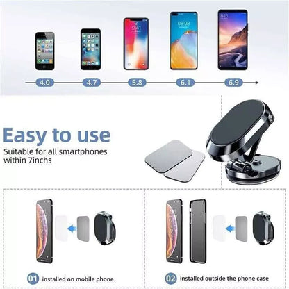 Buy Center Hot Pick-Magnetic Phone Holder For Car, Dashboard Car Phone Holder Mount Magnetic Stainless Steel Car Phone Holder - Dashboard Mount, Water-resistant, Rotatable