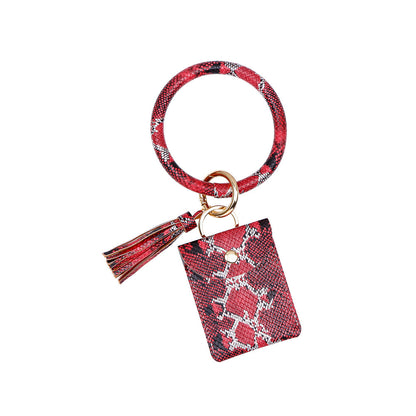 Buy Center Deal-European And American PU Wrist Keychain Pendant K68170 Red