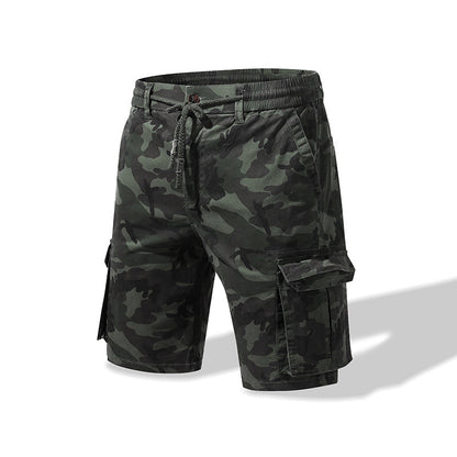 New at Buy Center: Men's Straight Casual Pants Camouflage Multi-pocket Workwear Shorts 9960 Camouflage Green