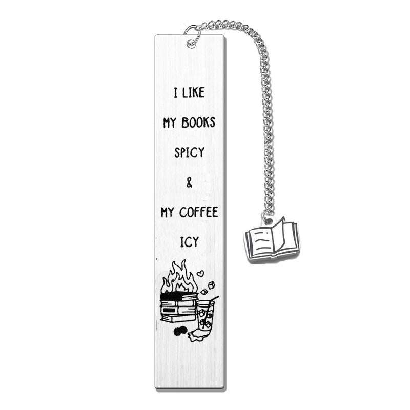 Buy Center Top Rated-Stainless Steel Lettering Reading Enthusiasts Literary Bookmark ML1525