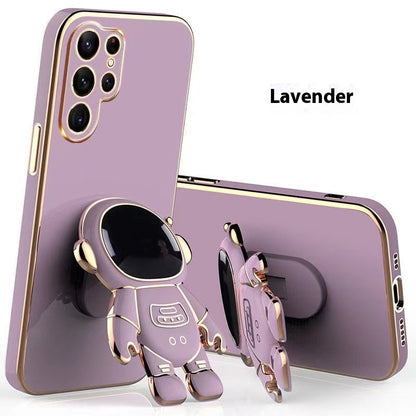 Just Arrived at Buy Center: Electroplating 6D Astronaut Bracket Phone Case Cherry Purple