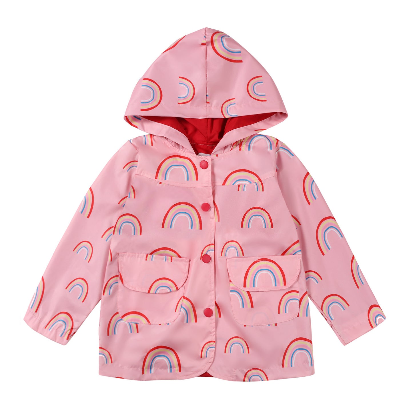 Newly Released at Buy Center: Children's Hoodie Printed Outdoor Jacket Coat C295 Pink