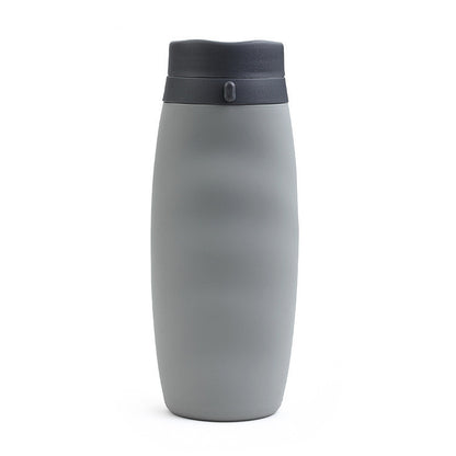 Just Arrived at Buy Center: Fashion Personality Portable Folding Silica Gel Cup Gray 600ML