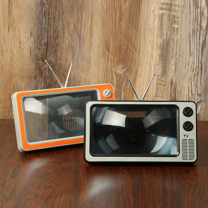 Newly Arrived at Buy Center: Home Blu-ray Desktop Phone Holder Creative Retro TV Screen Enlarged Mobile Phone Holder