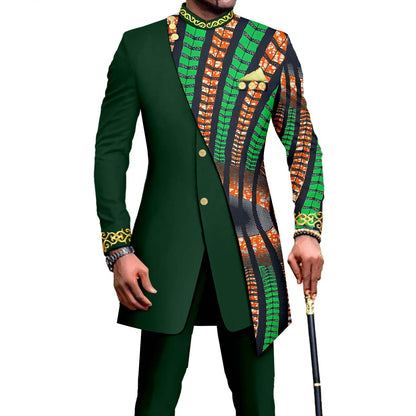 Traje de dos piezas ajustado de talla L para hombre africano de One Piece Dropshipping