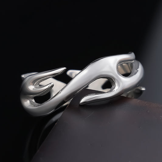 Buy Center Premium-Flame Totem Stainless Steel Neutral Silver Ring