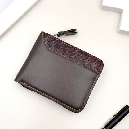 Men's Short Horizontal Zipper Wallet