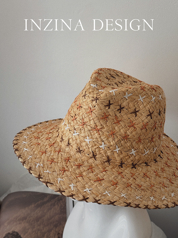 Fresh on the Scene at Buy Center: Retro Personality Western Cowboy Style Straw Hat