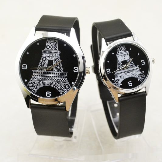 Reloj de pareja de moda Paris Tower