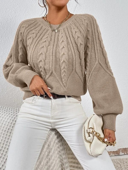 Fashion Retro Prismatic Twist Knitted Sweater Buy Center