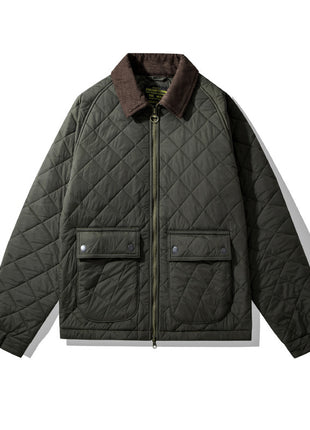 Quilted Jacket Rhombus Cotton Clothing Cotton Coat