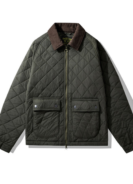 Quilted Jacket Rhombus Cotton Clothing Cotton Coat