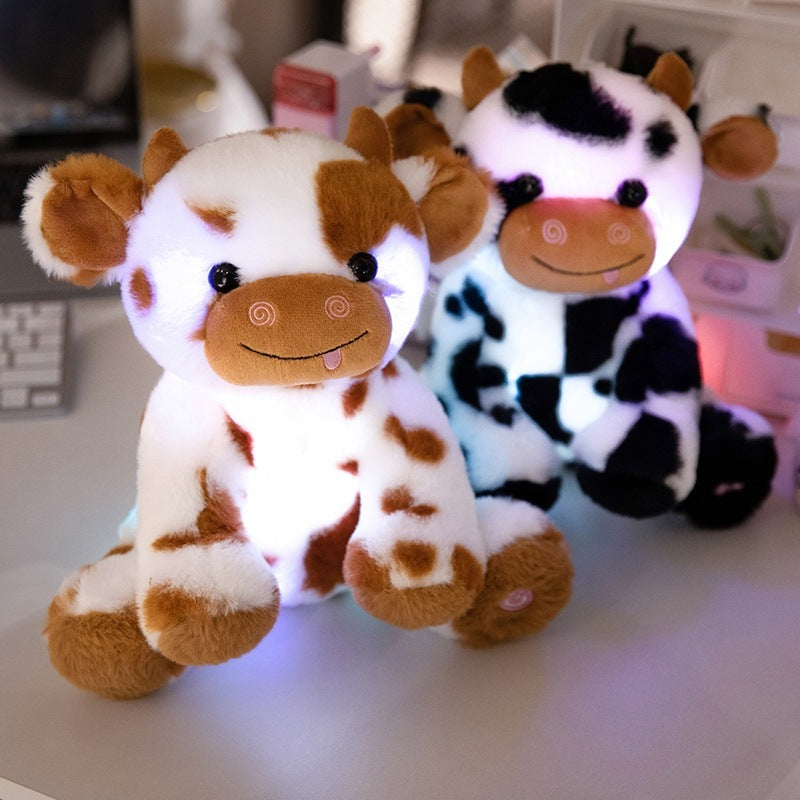 Hot New Items at Buy Center: Colorful Dazzling Cute Luminous Dairy Cattle Doll Plush Toys