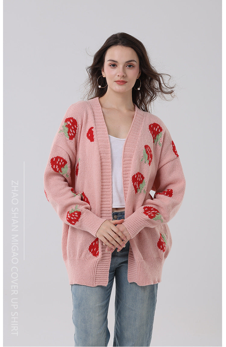 Newly Released at Buy Center: Women's Comfort And Casual Strawberry Sweater