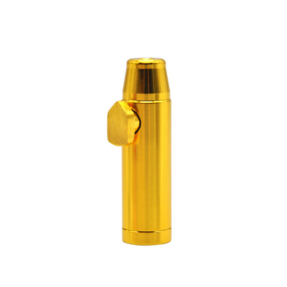 Newly Released at Buy Center: Xingbus Direct Sales Metal Pipe Aluminum Cigarette Holder Metal Bullet Snuff Metal Pipe Flat Head Metal Gold