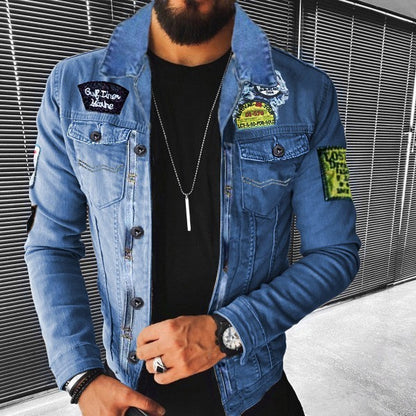 Just Arrived at Buy Center: Lamb Wool Thickening Denim Jacket Light Blue Popular