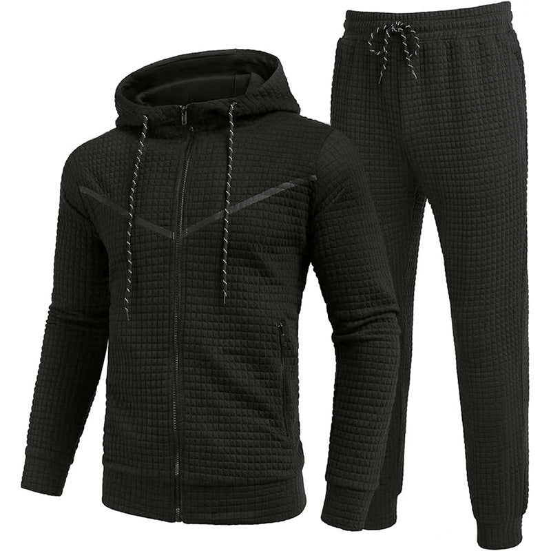 Fresh on the Scene at Buy Center: Men's Fashion Fashion Zipper Hooded Suits Black