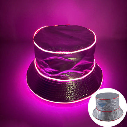 Bar Disco Glowing Bucket Hat Halloween Party LED Light Buy Center