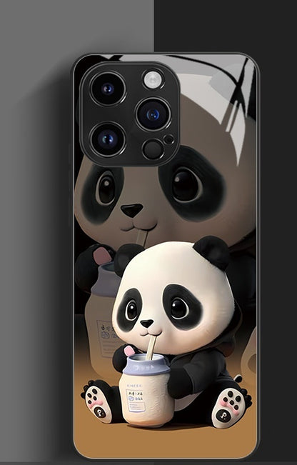 Just Arrived at Buy Center: Panda Phone Case Cute Cartoon National Treasure Glass Hard Case Can Panda