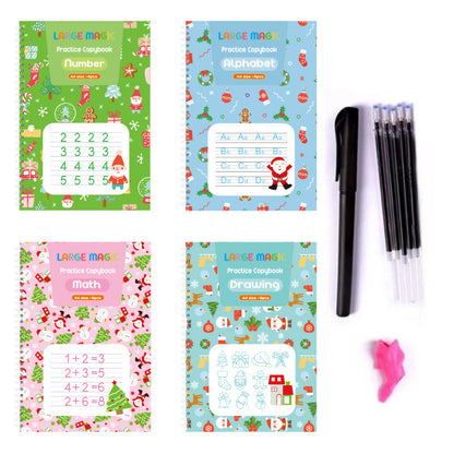 Just Arrived at Buy Center: English Version Of The Groove Copybook Christmas Halloween Free Copybook Children Cartoon Christmas bag With normal black pen set