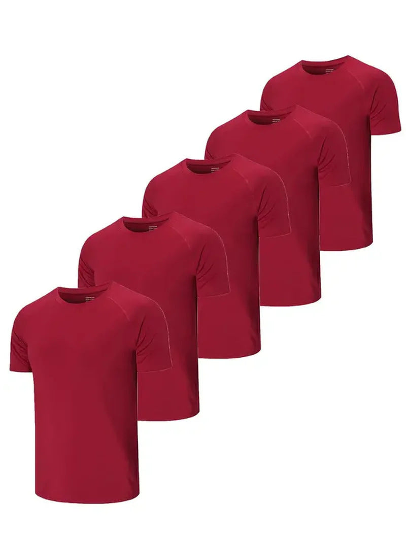 Fresh Arrivals at Buy Center: Solid Color Slim-fit Short-sleeved T-shirt All-matching Red