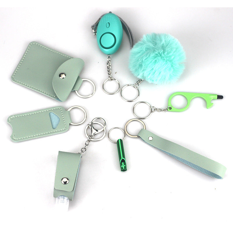 Buy Center Trend-9-piece Keychain Fashion Leather Green