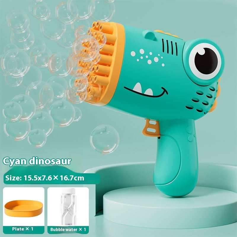 Newly Released at Buy Center: 40-hole Bubble Machine Children's Automatic Handheld Boys And Girls Toys Green Without Battery