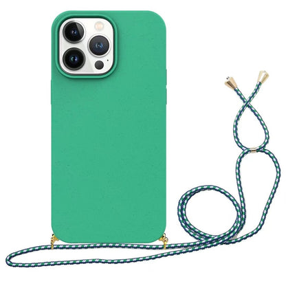 Just Arrived at Buy Center: Protective Cover Wheat Straw Lanyard Phone Case Soft