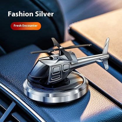 Fresh Arrivals at Buy Center: Metal Solar Helicopter Auto Perfume Rotating Vehicle Interior Decoration Silver Encounter