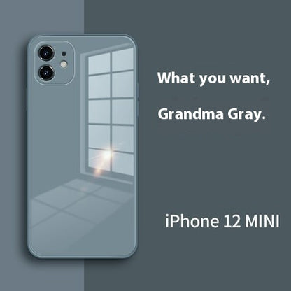 Now Available at Buy Center: Applicable To Liquid Silicone Glass Phone Case Granny Grey