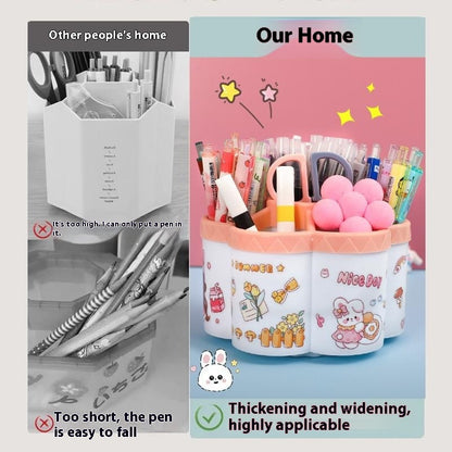 Just Arrived at Buy Center: Portable Hand Account 360-degree Rotating Pen Holder Large Capacity Storage Box Primary School Student Desktop Pen Container Creative Fashion