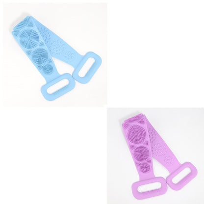 Hot New Items at Buy Center: Bath Towel Silicone Rubbing Back Towel Blue and purple