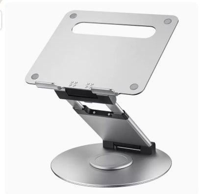 Newly Arrived at Buy Center: Notebook Bracket Laptop Bracket Aluminum Alloy Desktop Adjustable Base 360-degree Rotation DT018XS Silver Rotating