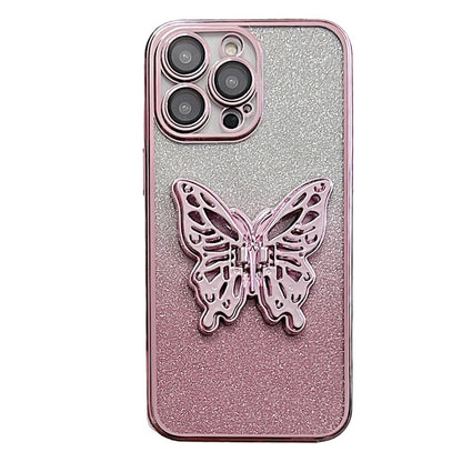 Fresh on the Scene at Buy Center: Hollow Butterfly Phone Case Gradient Transparent Plating Protective Cover